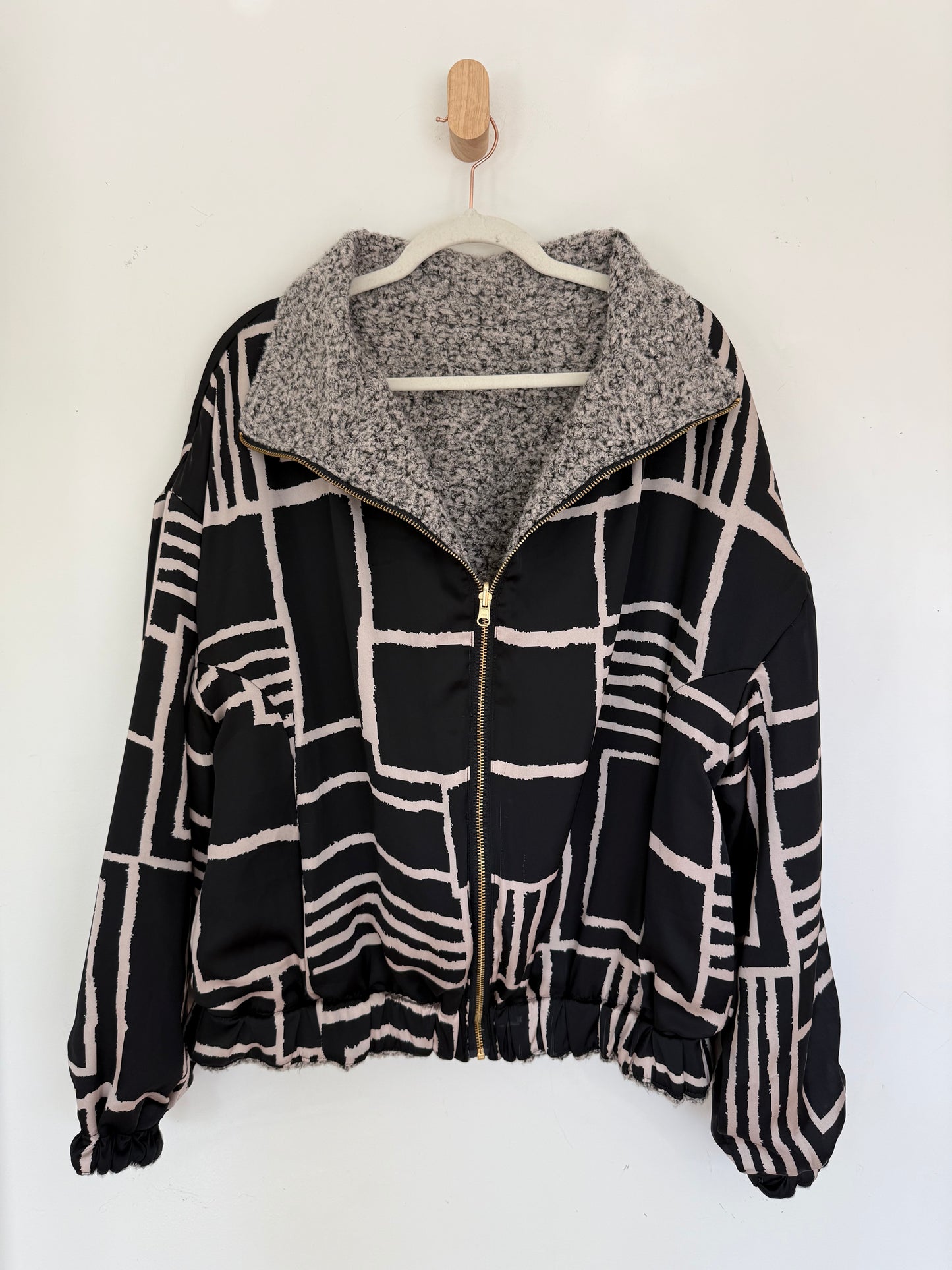 Reversible Upcycled Jacket - Cozy, Oversized & Handmade in San Diego