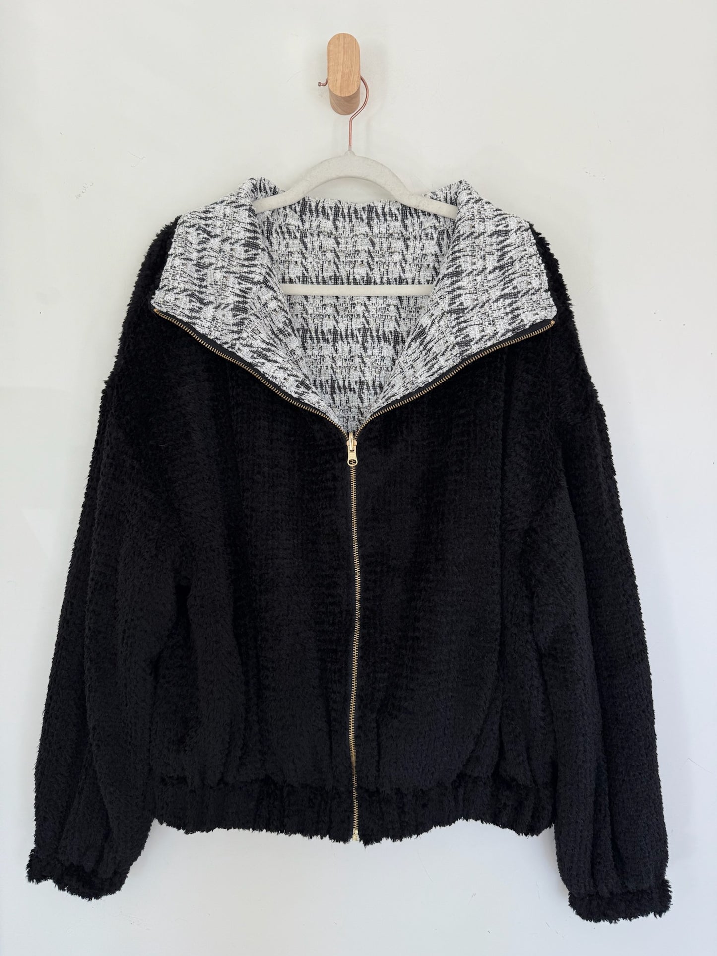 Reversible Upcycled Jacket - Cozy, Oversized & Handmade in San Diego