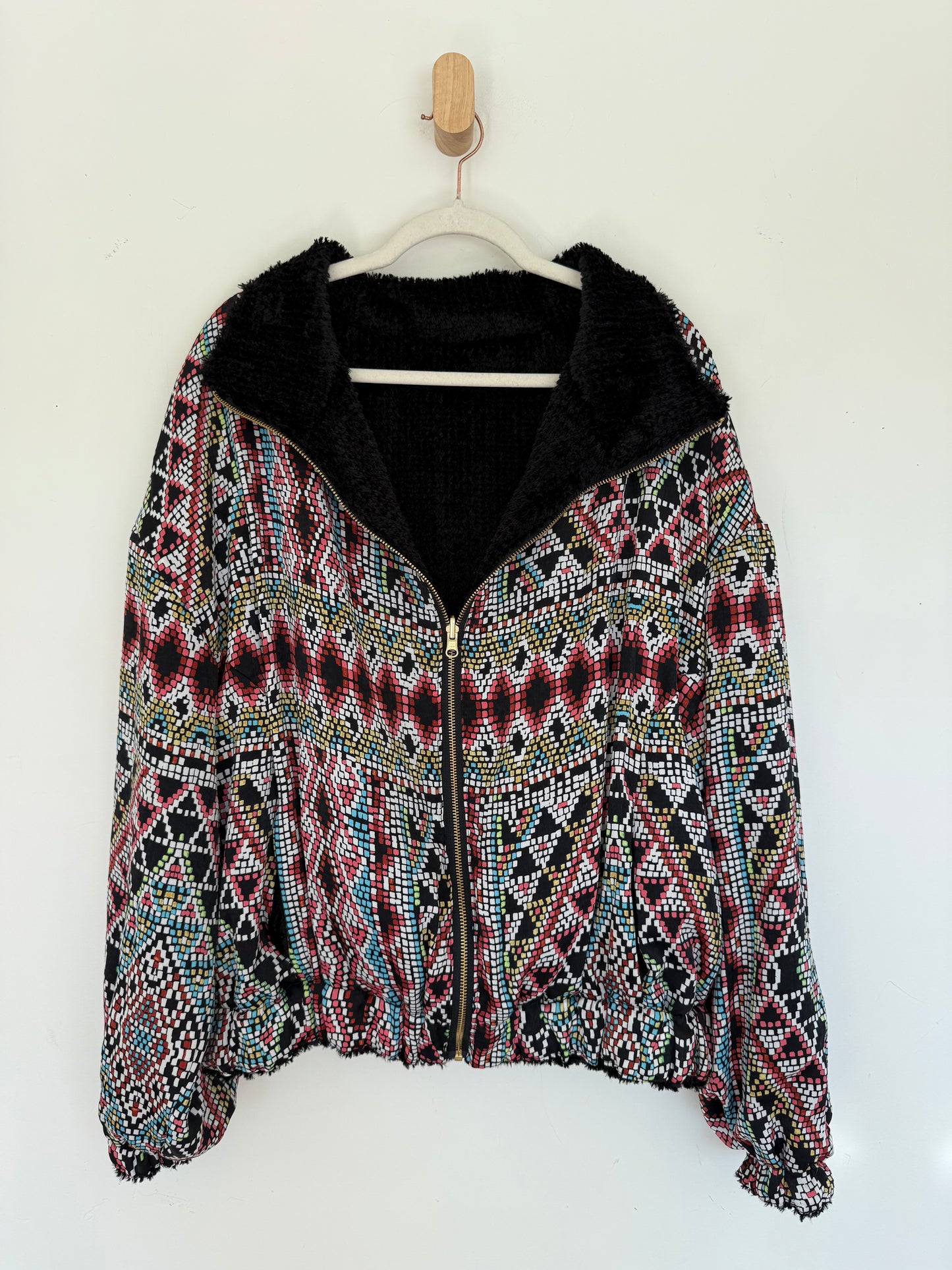 Reversible Upcycled Jacket - Cozy, Oversized & Handmade in San Diego