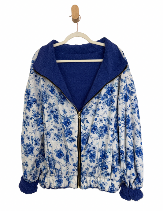 Reversible Upcycled Jacket - Cozy, Oversized & Handmade in San Diego