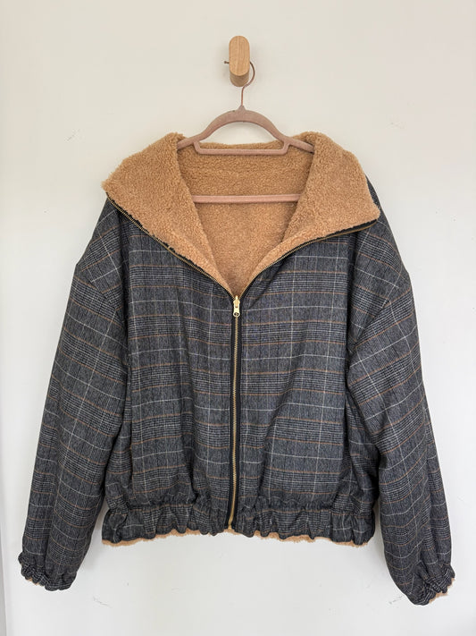 Reversible Upcycled Jacket - Cozy, Oversized & Handmade in San Diego