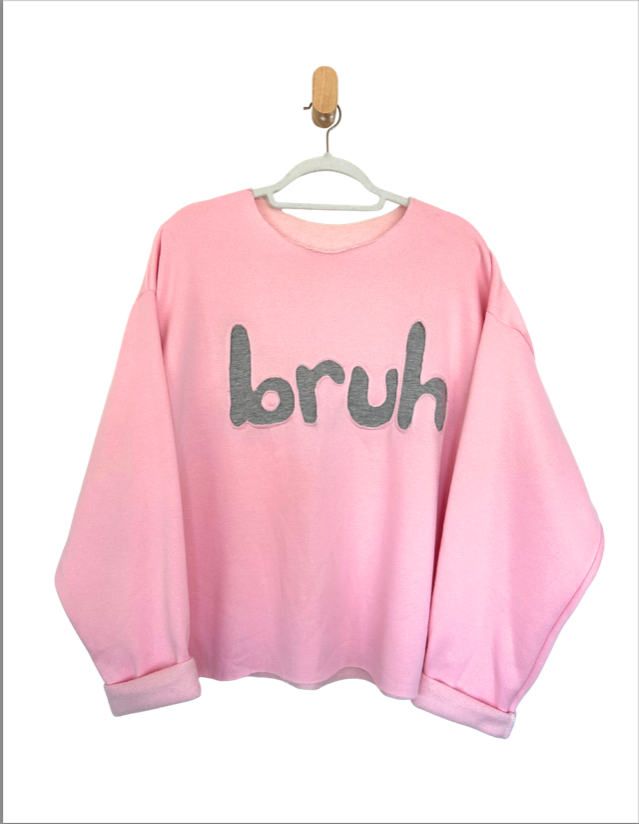 "Bruh" Pullover Sweatshirt