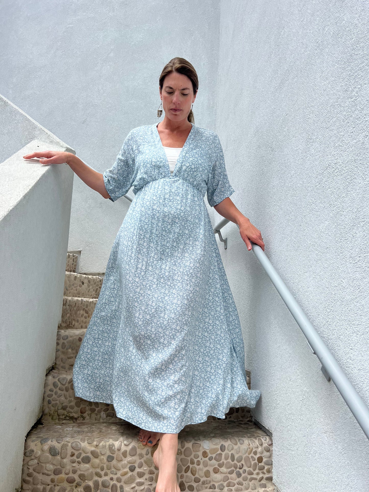 Baby Blue Floral Vivian Maxi
