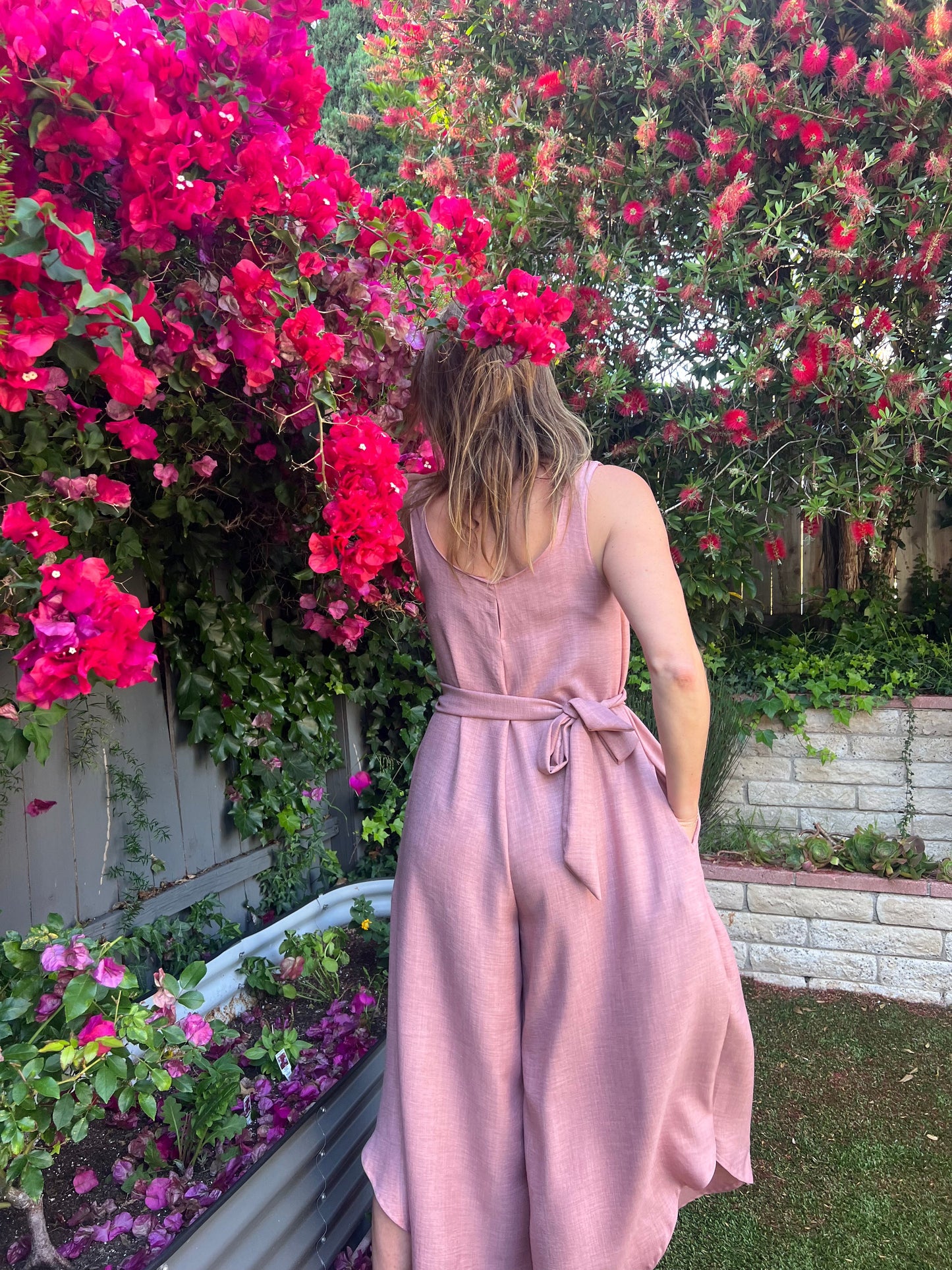 Heather Pink Romper