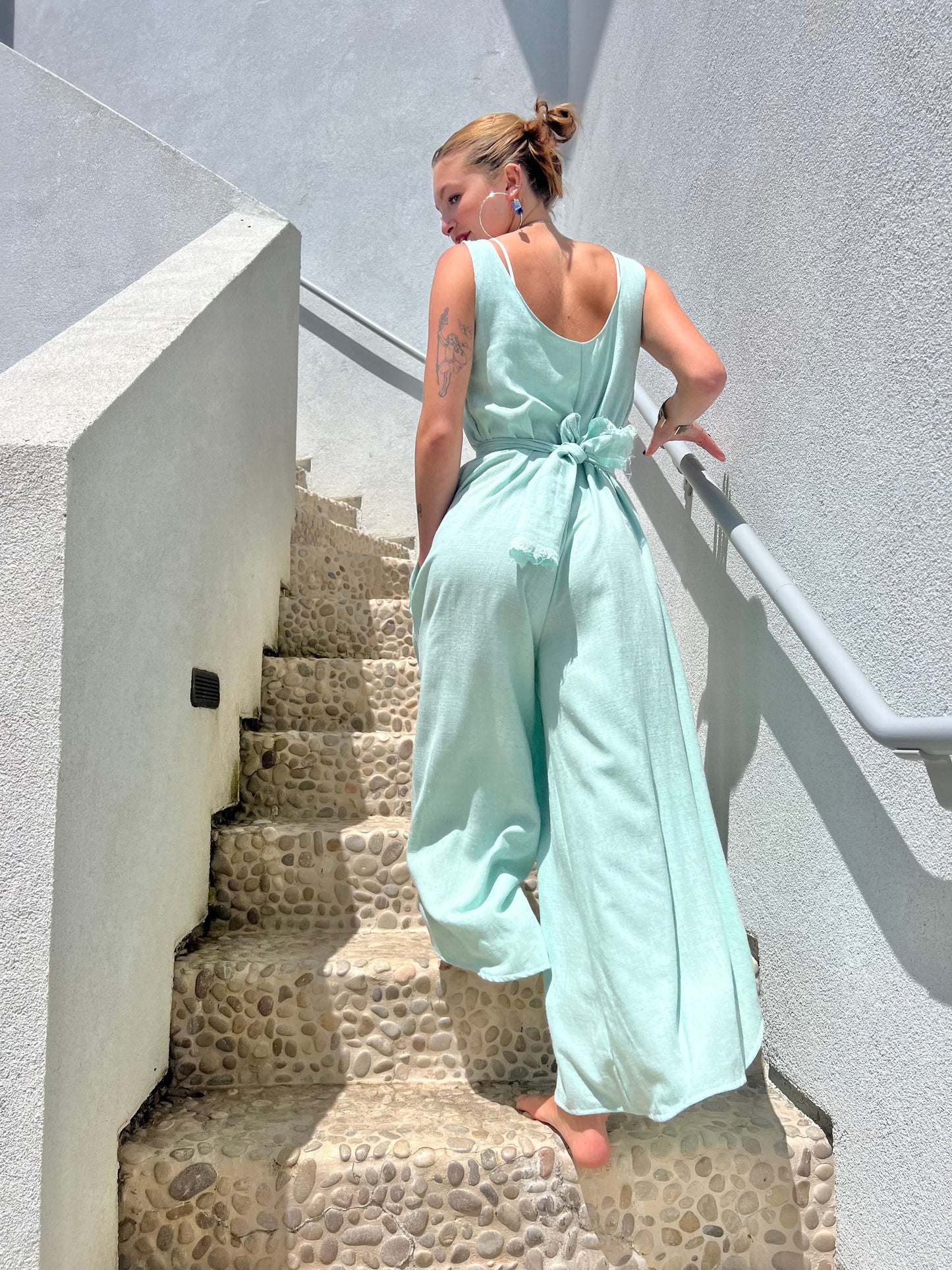 Mint Green Rue Romper