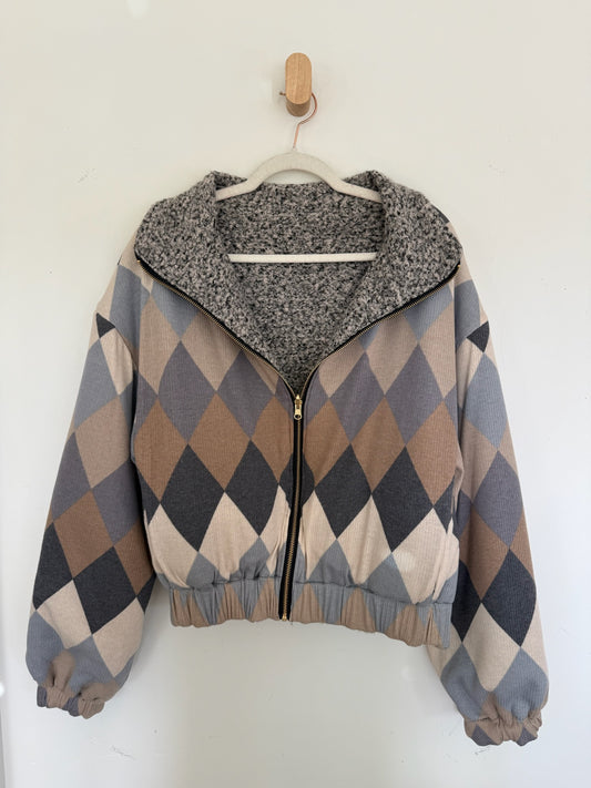 Reversible Upcycled Jacket - Cozy, Oversized & Handmade in San Diego