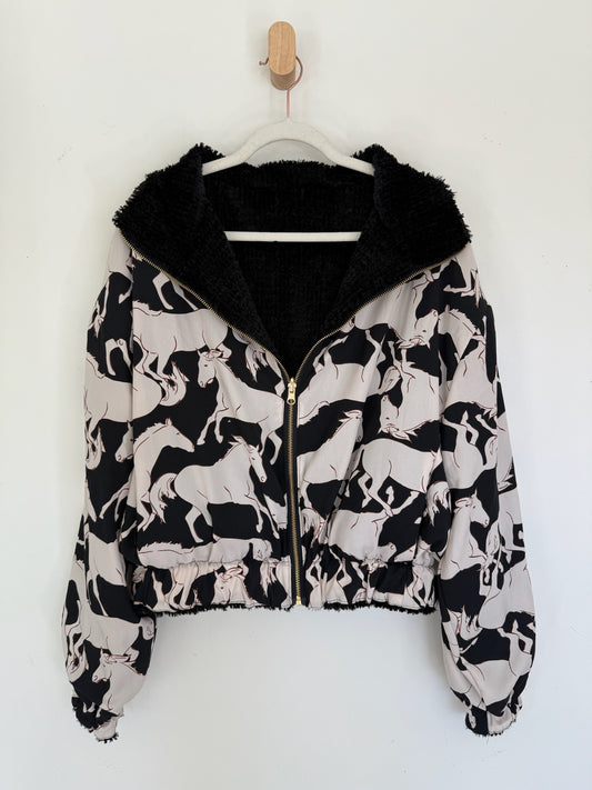 Reversible Upcycled Jacket - Cozy, Oversized & Handmade in San Diego