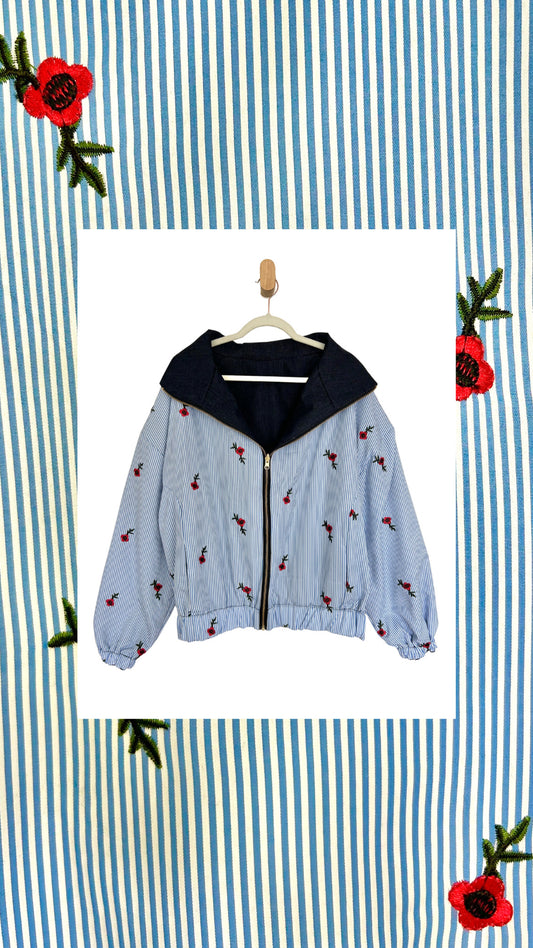 Reversible Upcycled Jacket - Cozy, Oversized & Handmade in San Diego