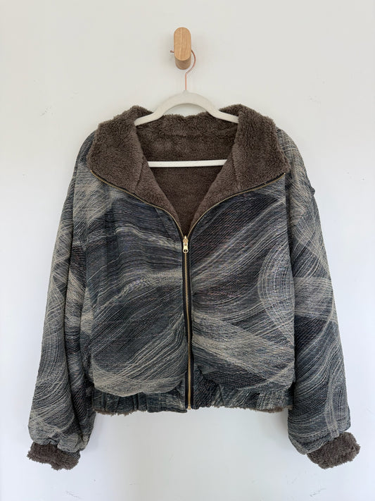Reversible Upcycled Jacket - Cozy, Oversized & Handmade in San Diego