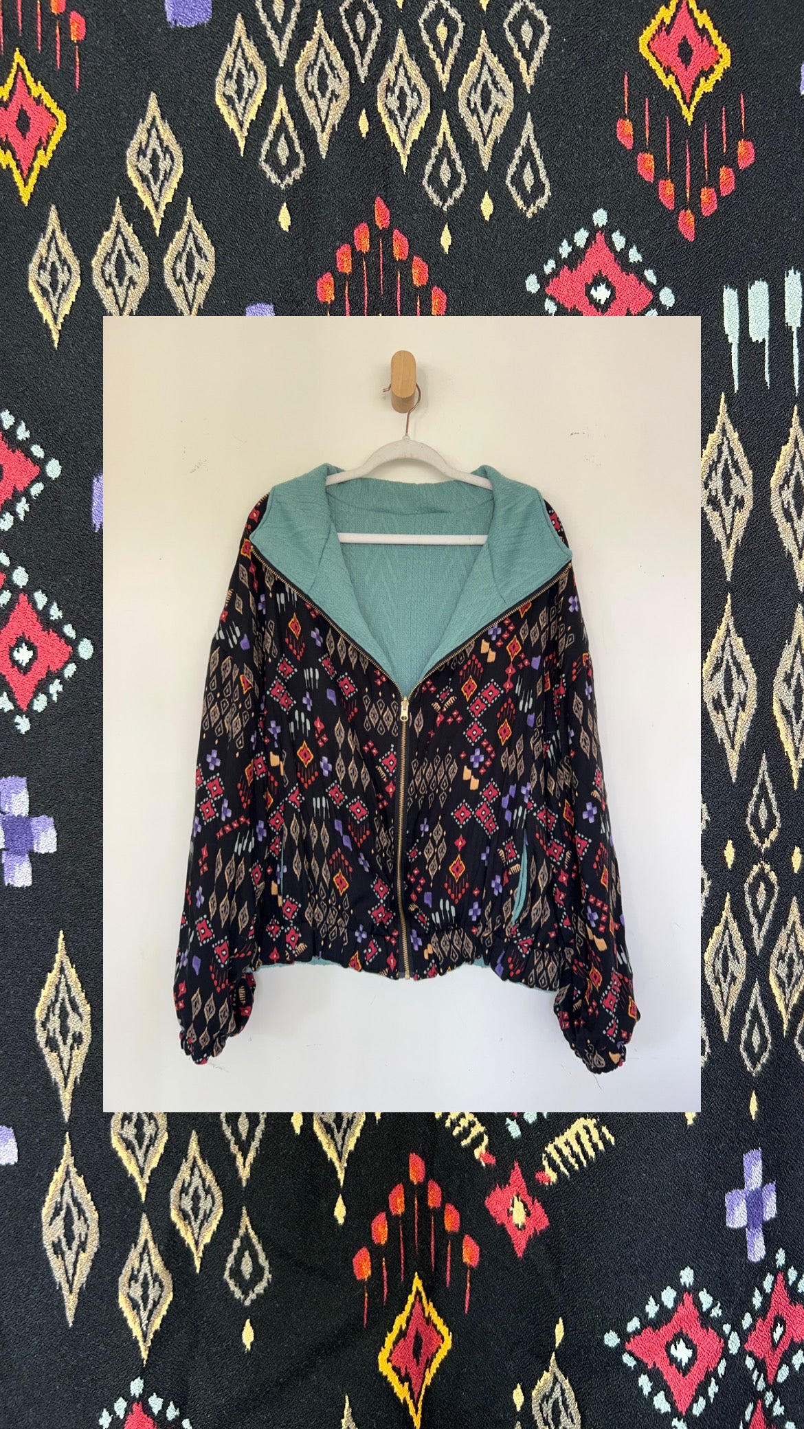 Reversible Upcycled Jacket - Cozy, Oversized & Handmade in San Diego