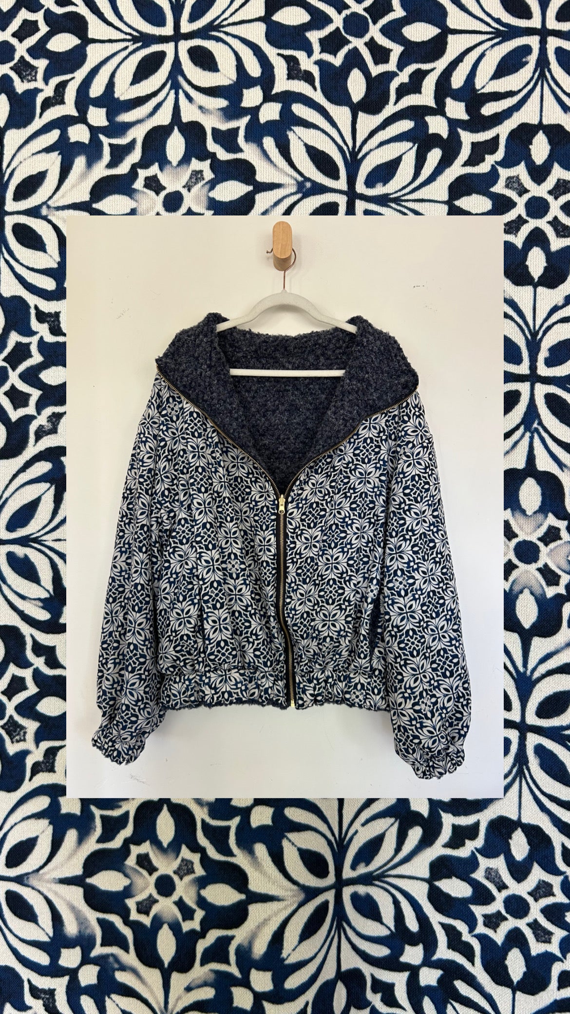 Reversible Upcycled Jacket - Cozy, Oversized & Handmade in San Diego
