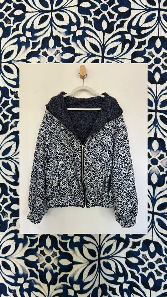 Reversible Upcycled Jacket - Cozy, Oversized & Handmade in San Diego