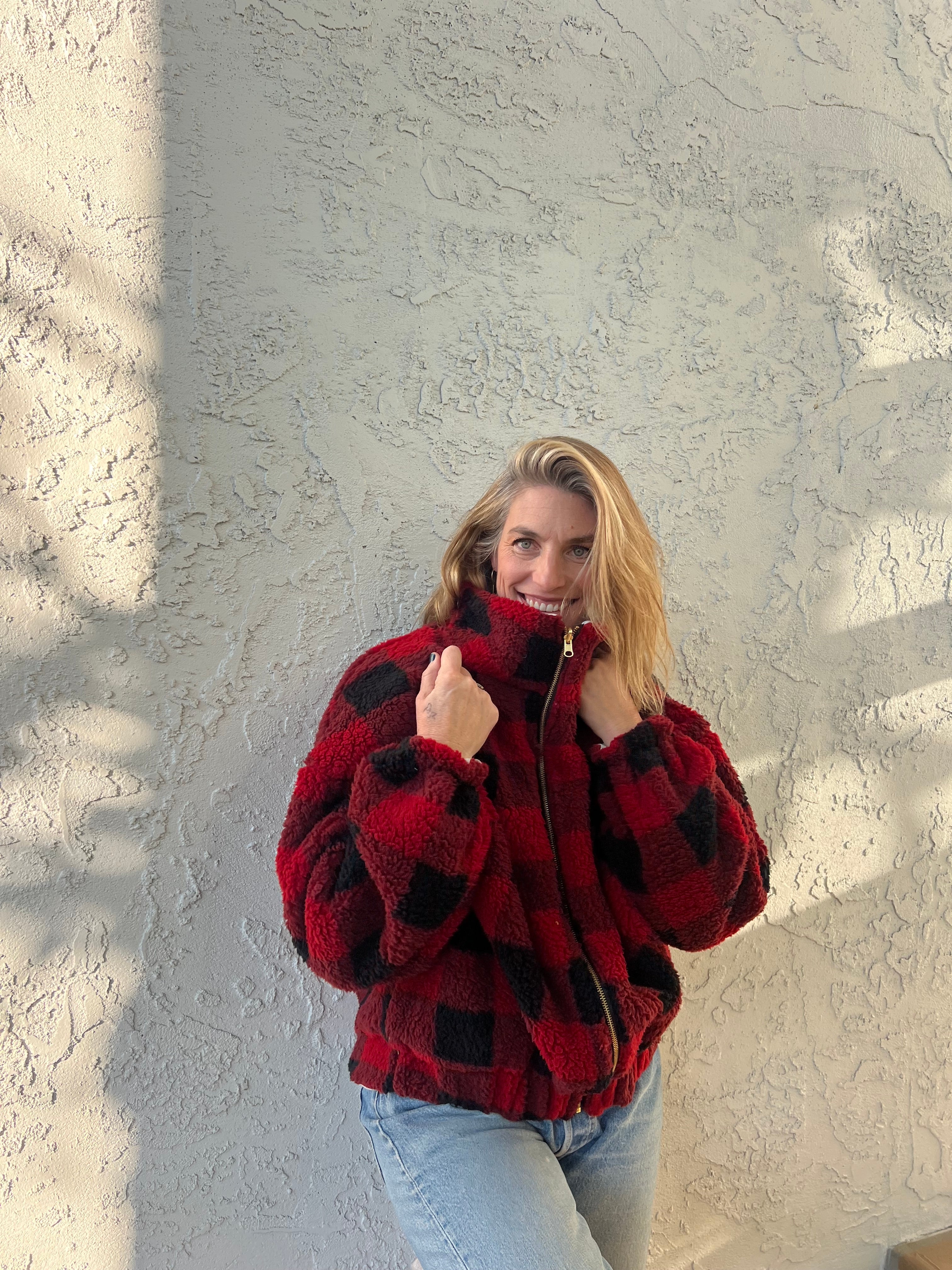 Reversible cozy sales teddy jacket
