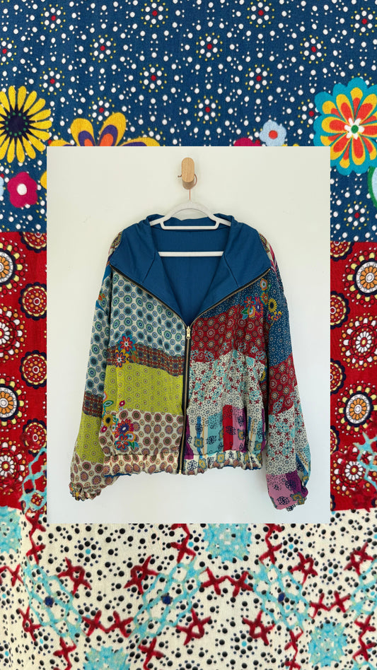 Reversible Upcycled Jacket - Cozy, Oversized & Handmade in San Diego