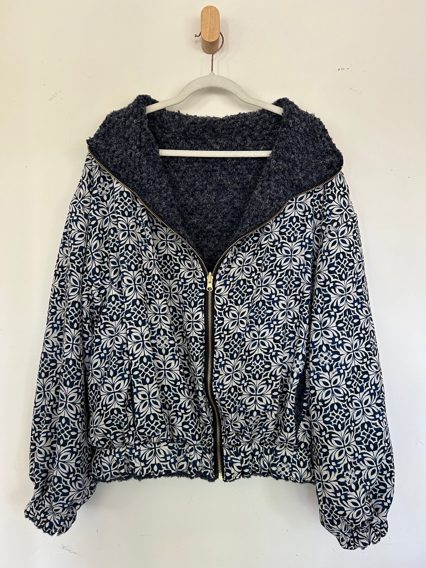Reversible Upcycled Jacket - Cozy, Oversized & Handmade in San Diego