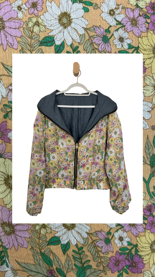Reversible Upcycled Jacket - Cozy, Oversized & Handmade in San Diego