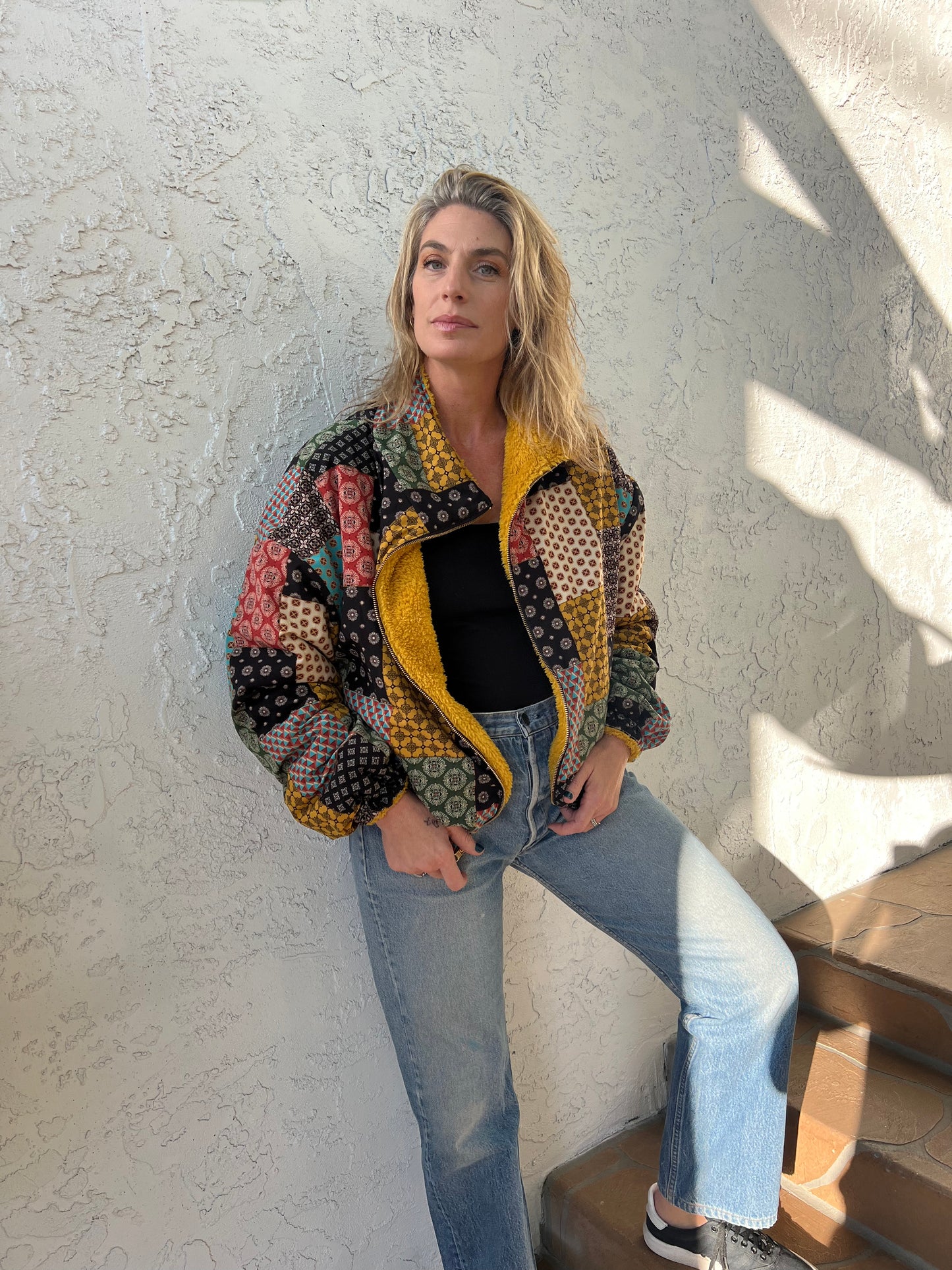 Reversible Upcycled Jacket - Cozy, Oversized & Handmade in San Diego