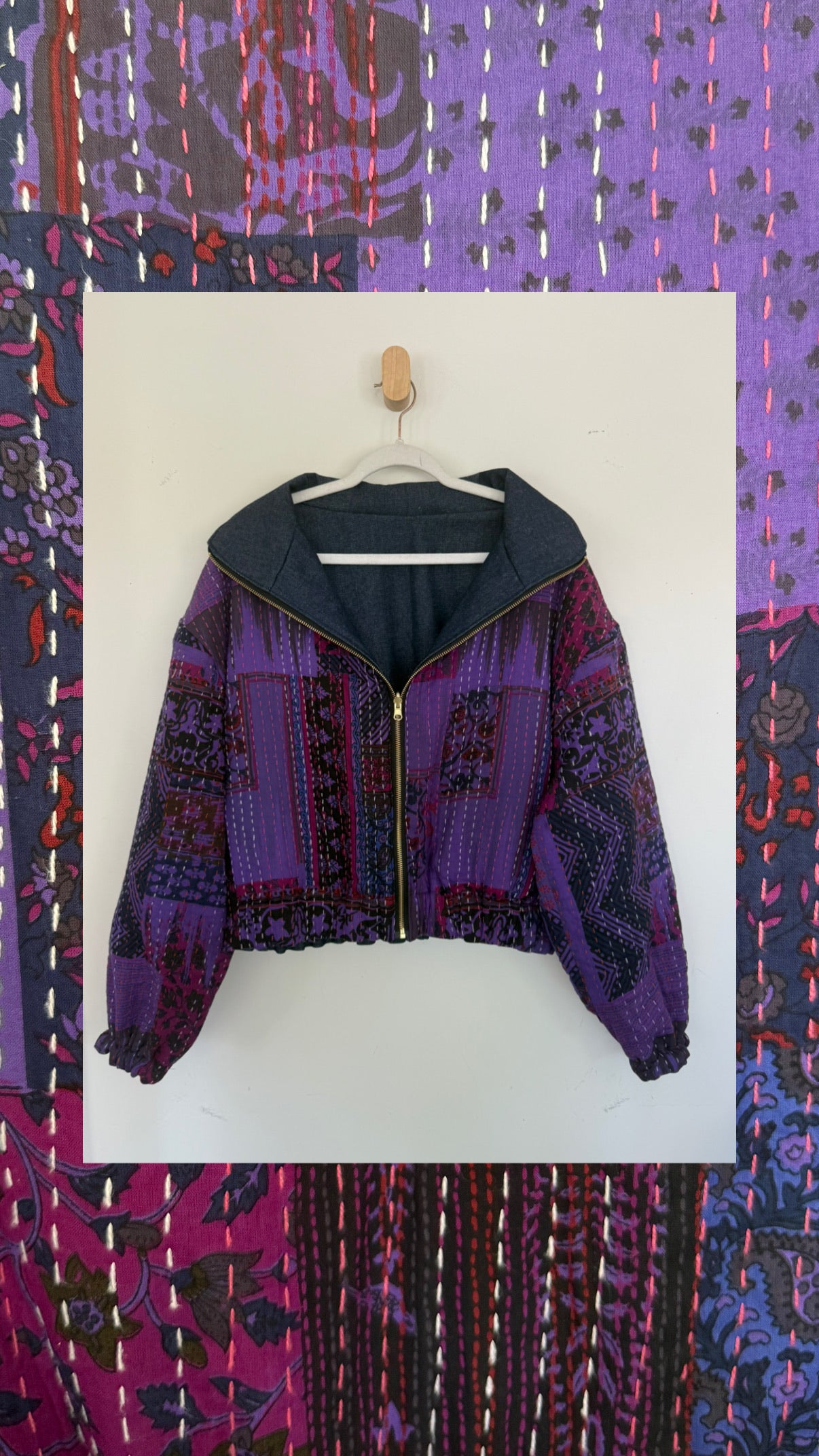 Reversible Upcycled Jacket - Cozy, Oversized & Handmade in San Diego
