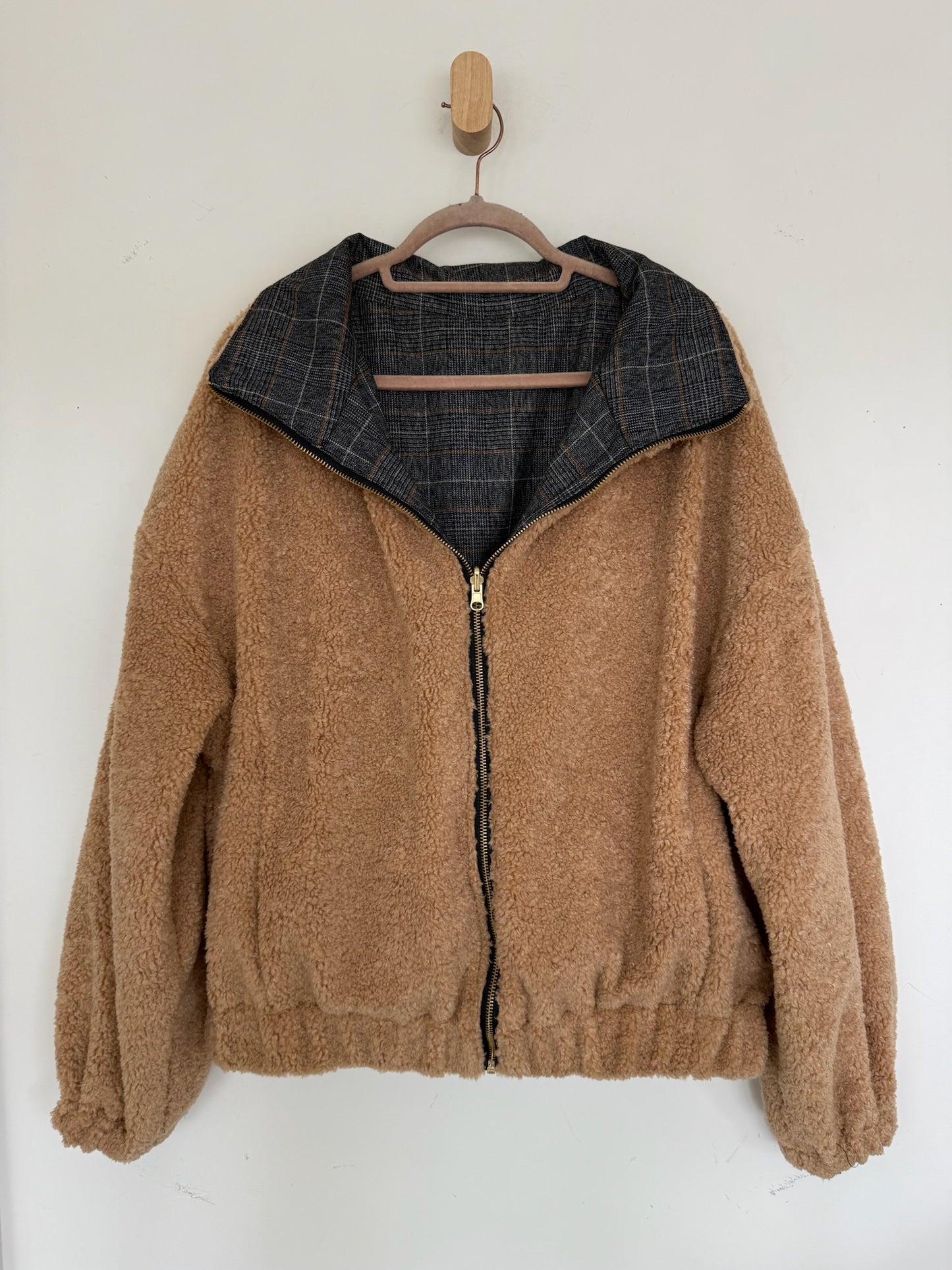 Reversible Upcycled Jacket - Cozy, Oversized & Handmade in San Diego