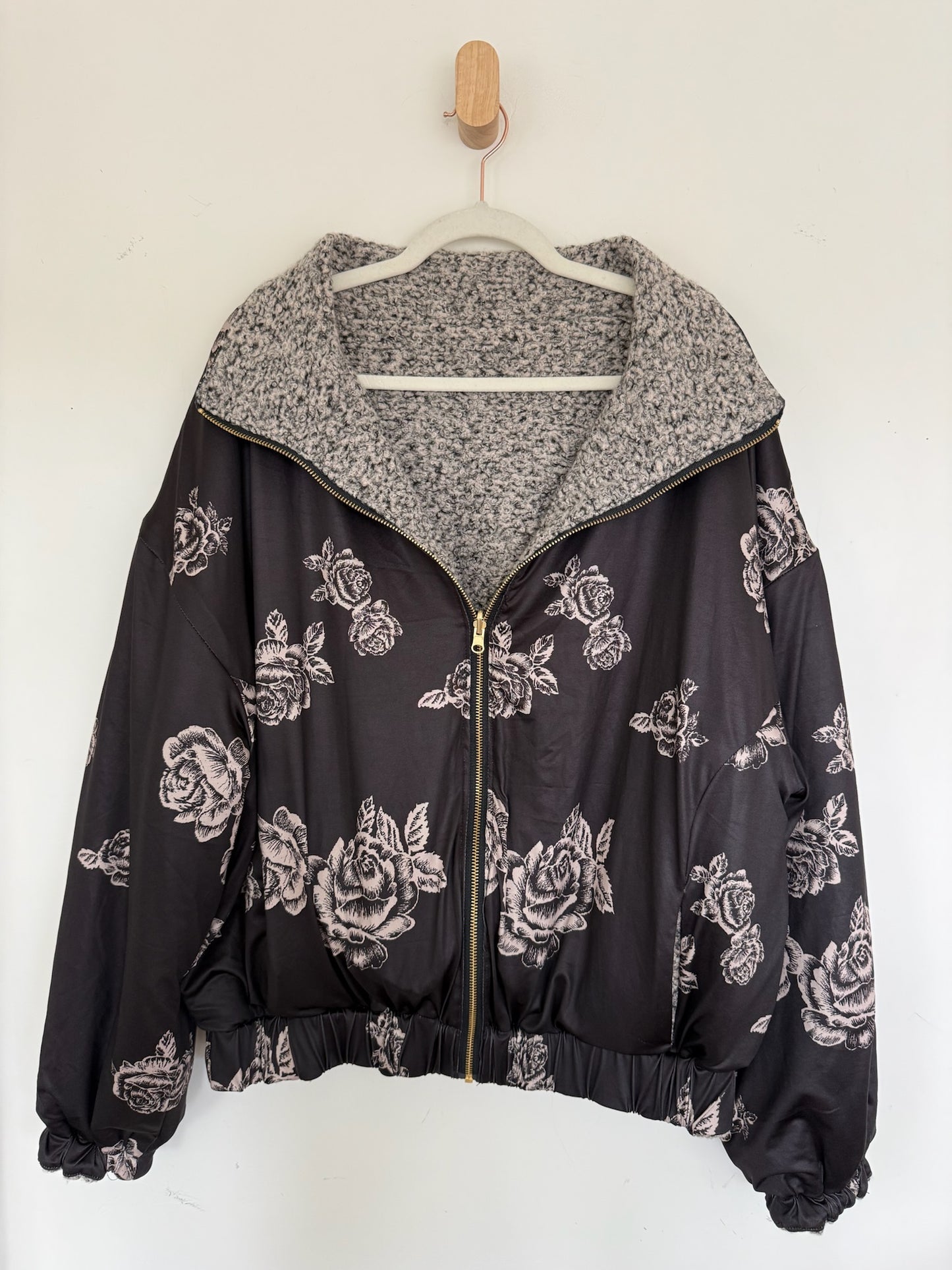 Reversible Upcycled Jacket - Cozy, Oversized & Handmade in San Diego