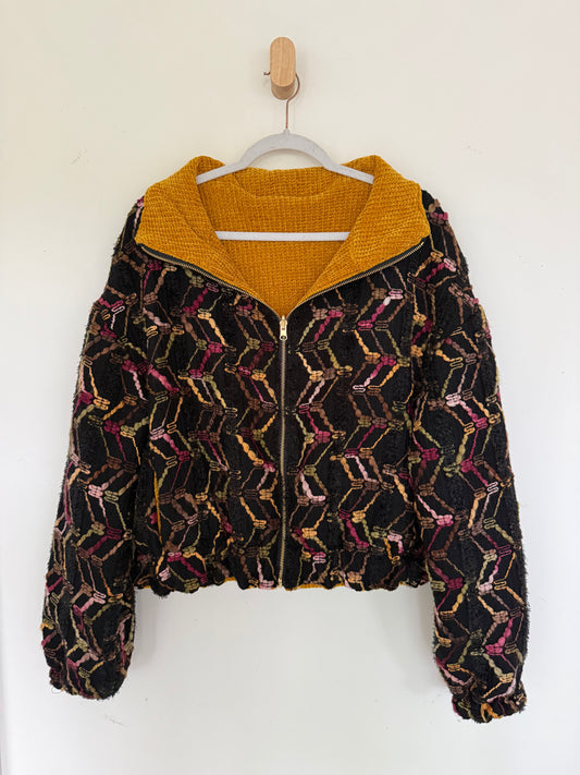 Reversible Upcycled Jacket - Cozy, Oversized & Handmade in San Diego