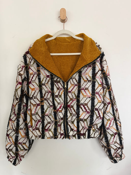 Reversible Upcycled Jacket - Cozy, Oversized & Handmade in San Diego
