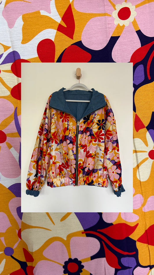 Reversible Upcycled Jacket - Cozy, Oversized & Handmade in San Diego