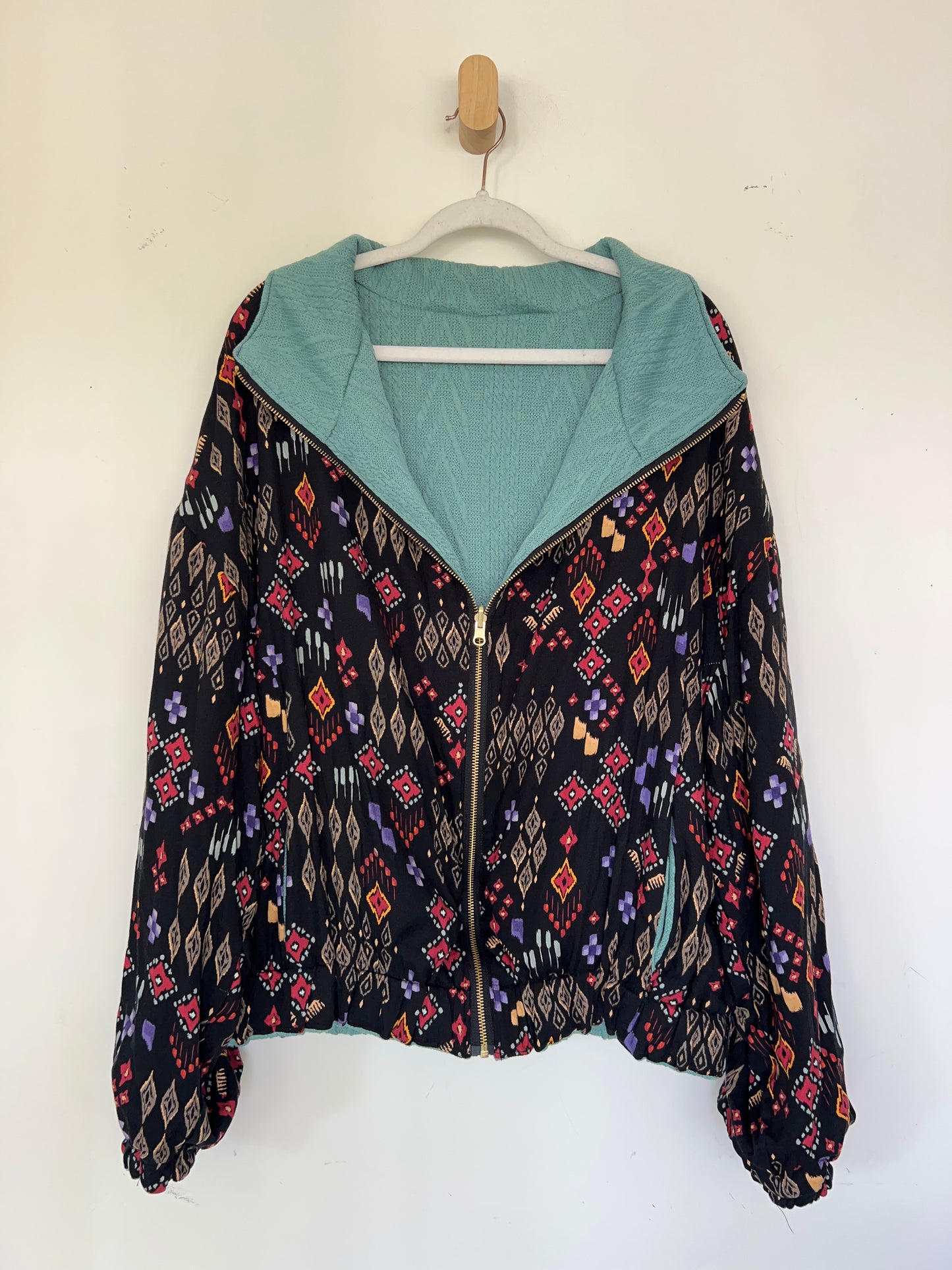 Reversible Upcycled Jacket - Cozy, Oversized & Handmade in San Diego