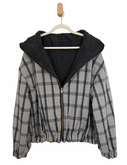Reversible Upcycled Jacket - Cozy, Oversized & Handmade in San Diego