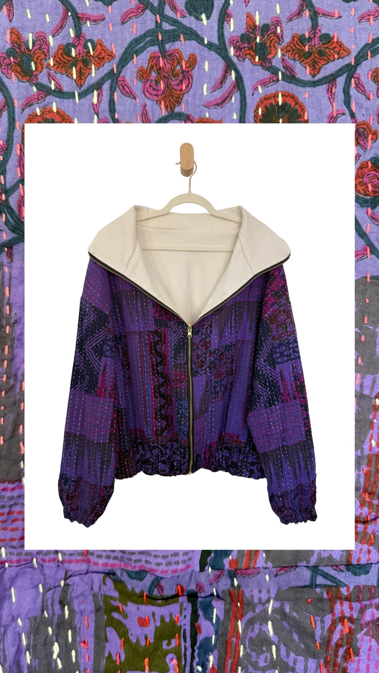 Reversible Upcycled Jacket - Cozy, Oversized & Handmade in San Diego