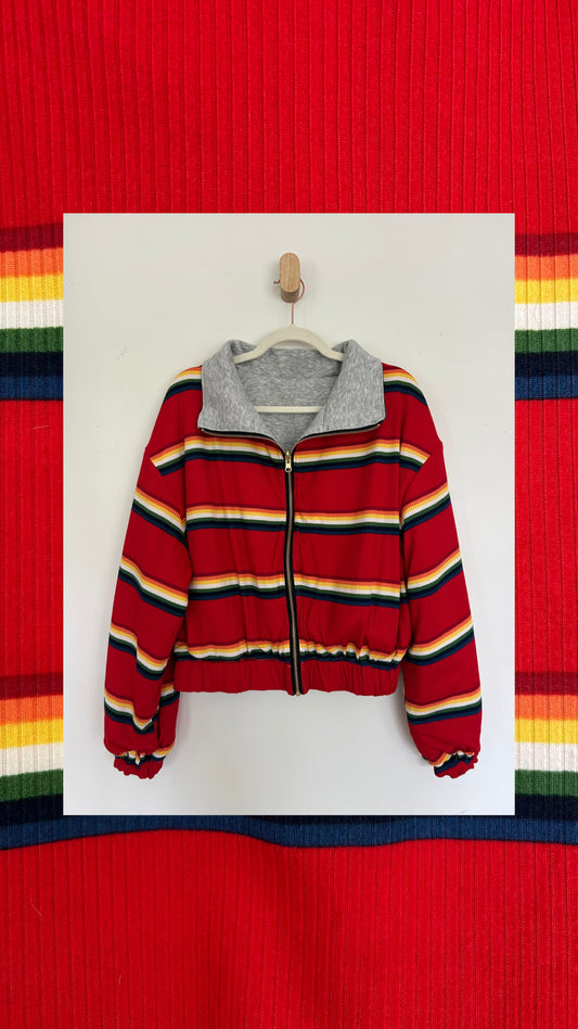 Reversible Upcycled Jacket - Cozy, Oversized & Handmade in San Diego