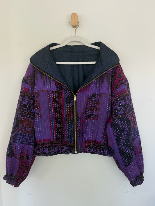 Reversible Upcycled Jacket - Cozy, Oversized & Handmade in San Diego