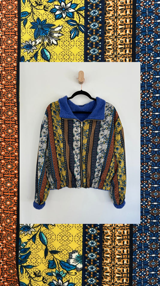 Reversible Upcycled Jacket - Cozy, Oversized & Handmade in San Diego