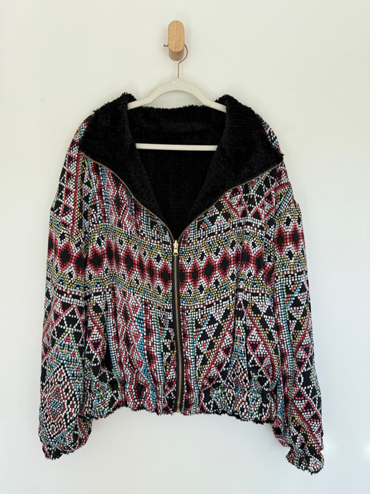 Reversible Upcycled Jacket - Cozy, Oversized & Handmade in San Diego