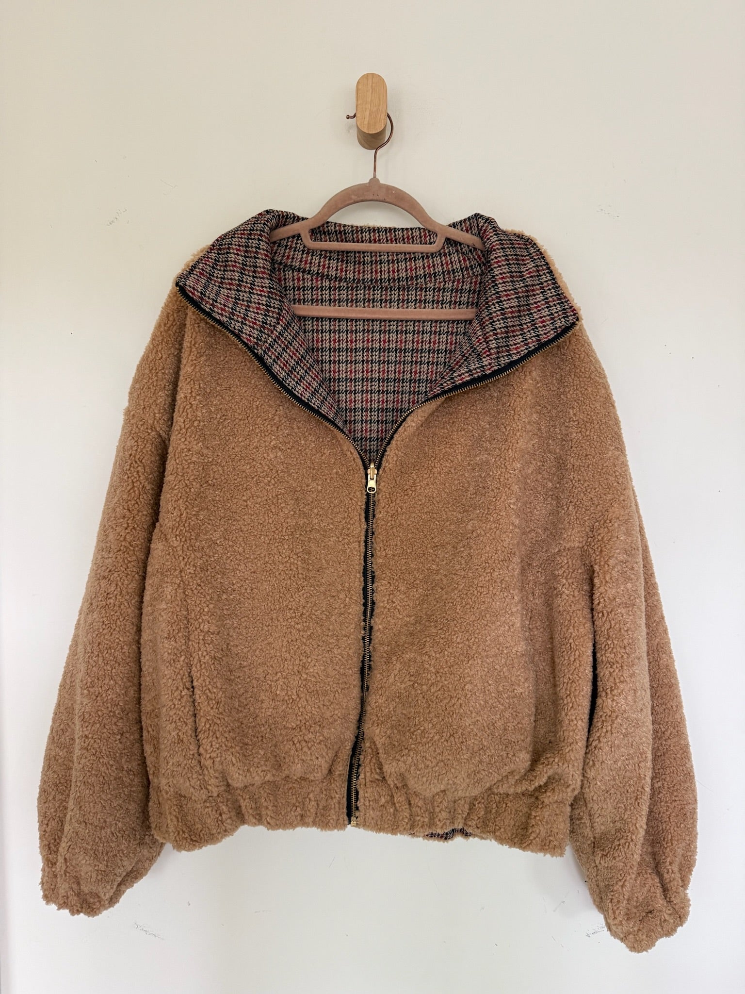 Reversible Upcycled Jacket - Cozy, Oversized & Handmade in San