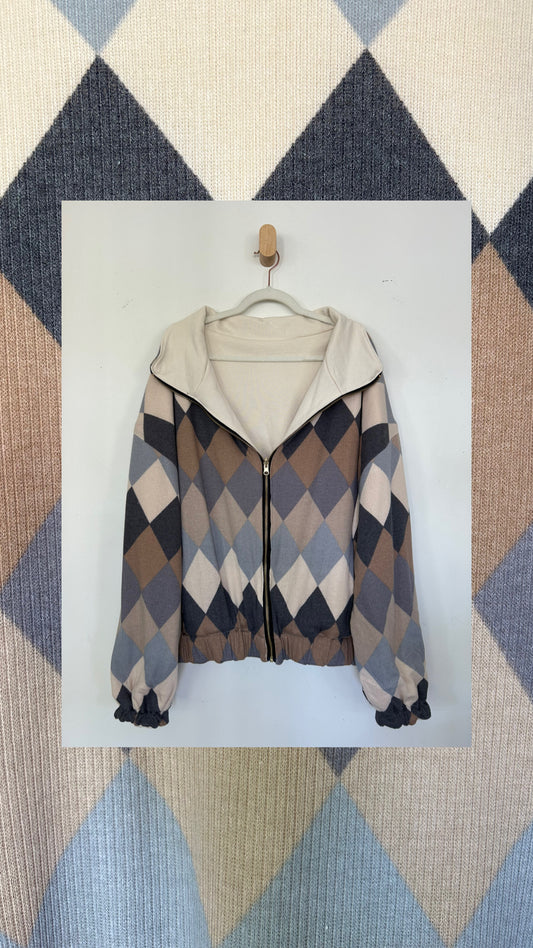 Reversible Upcycled Jacket - Cozy, Oversized & Handmade in San Diego