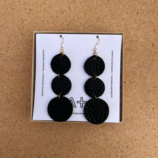 Black Confetti Earrings