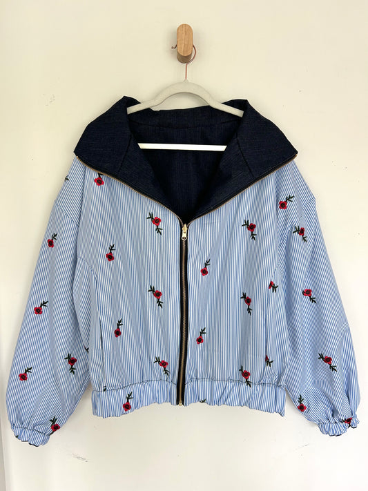 Reversible Upcycled Jacket - Cozy, Oversized & Handmade in San Diego