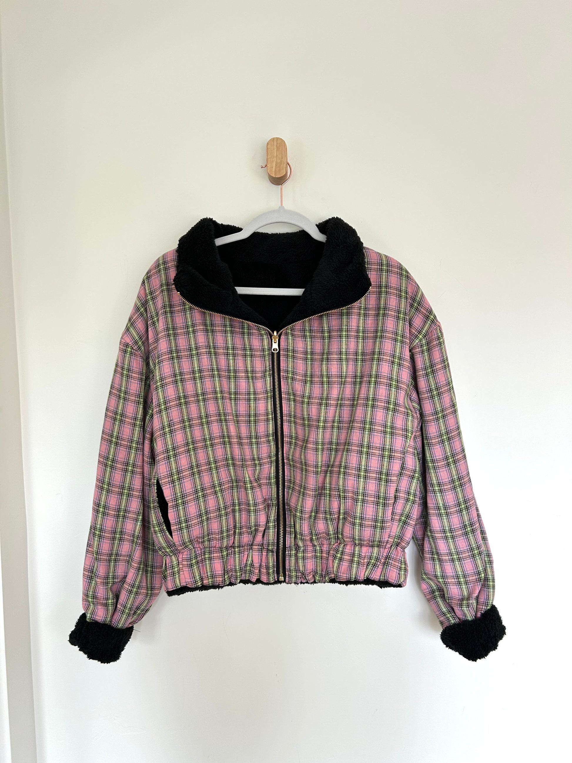 Reversible Upcycled Jacket - Cozy, Oversized & Handmade in San Reversible Upcycled Jacket - Cozy, Oversized & Handmade in San