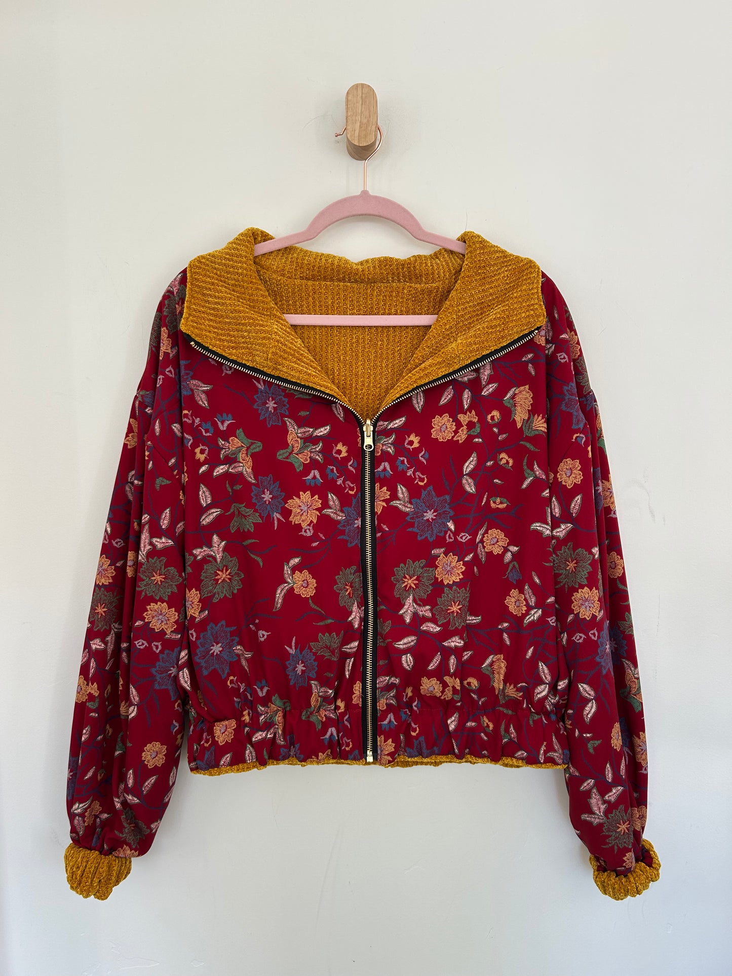 Red Floral Reversible Jacket