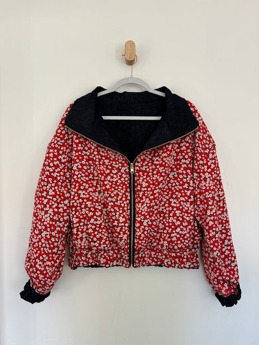 Ditsy Denim Floral Reversible Jacket