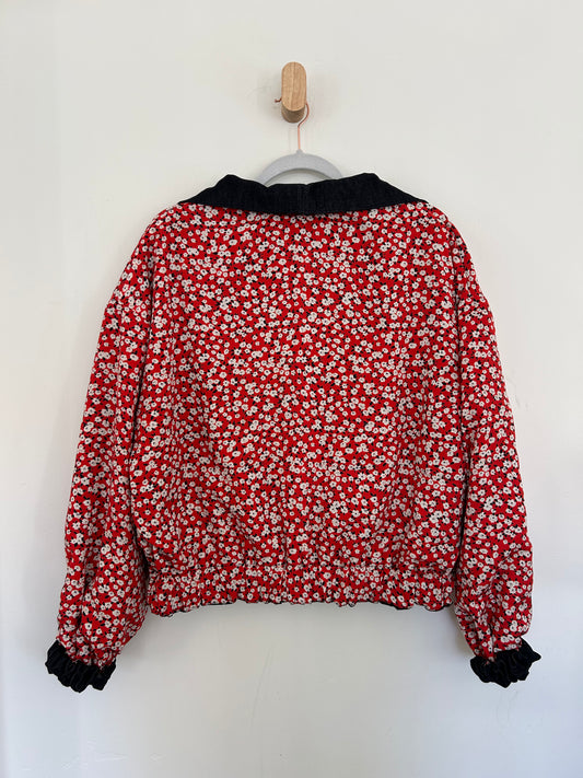 Ditsy Denim Floral Reversible Jacket