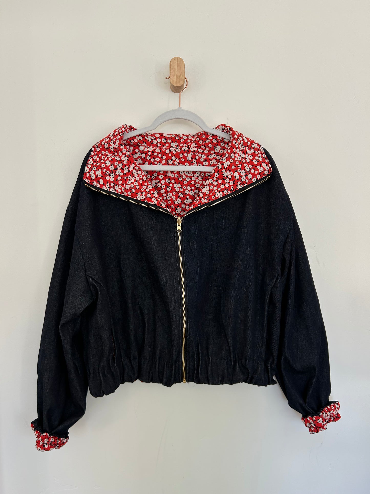 Ditsy Denim Floral Reversible Jacket