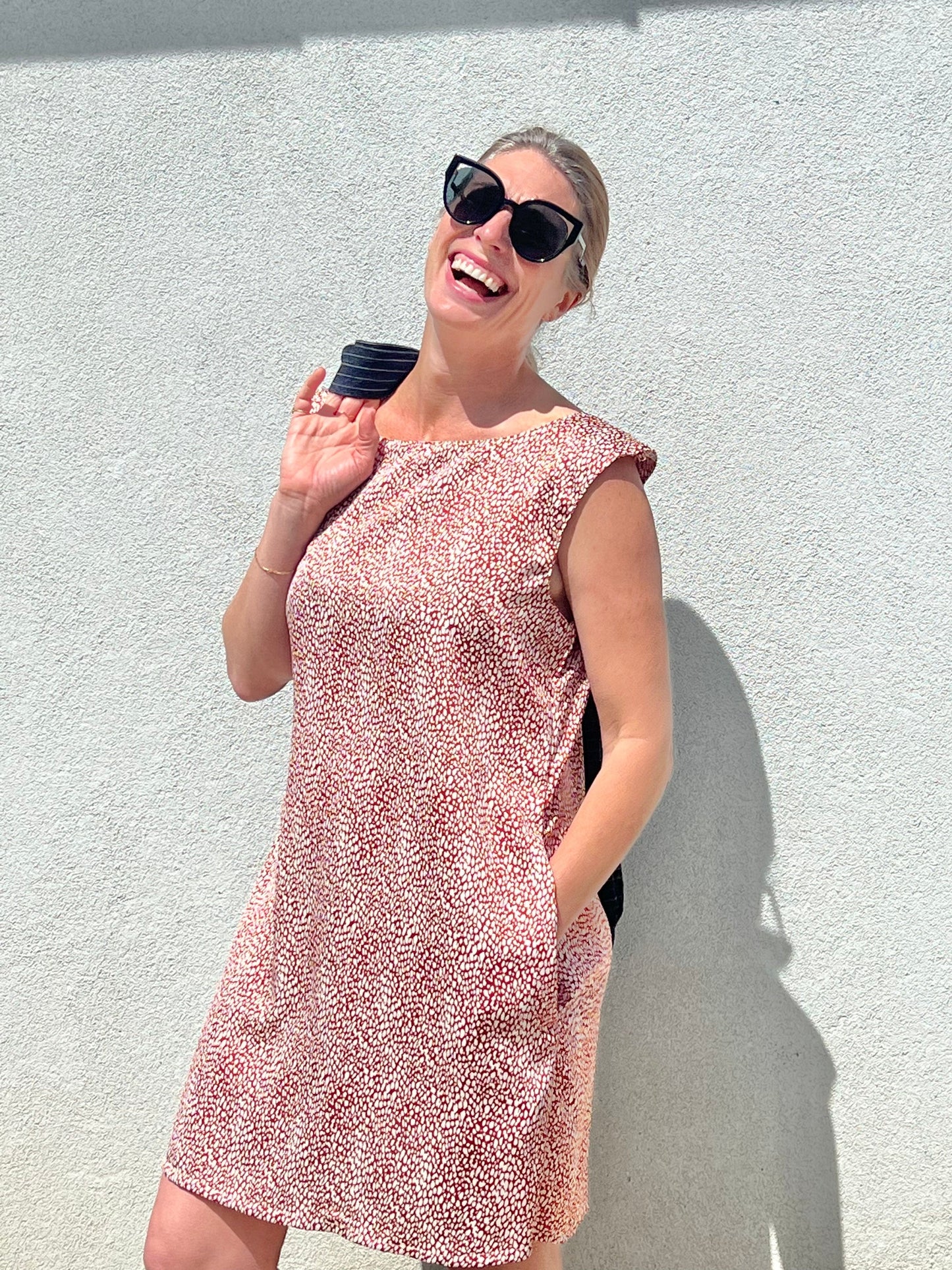 Red Teardrop Kennedy dress