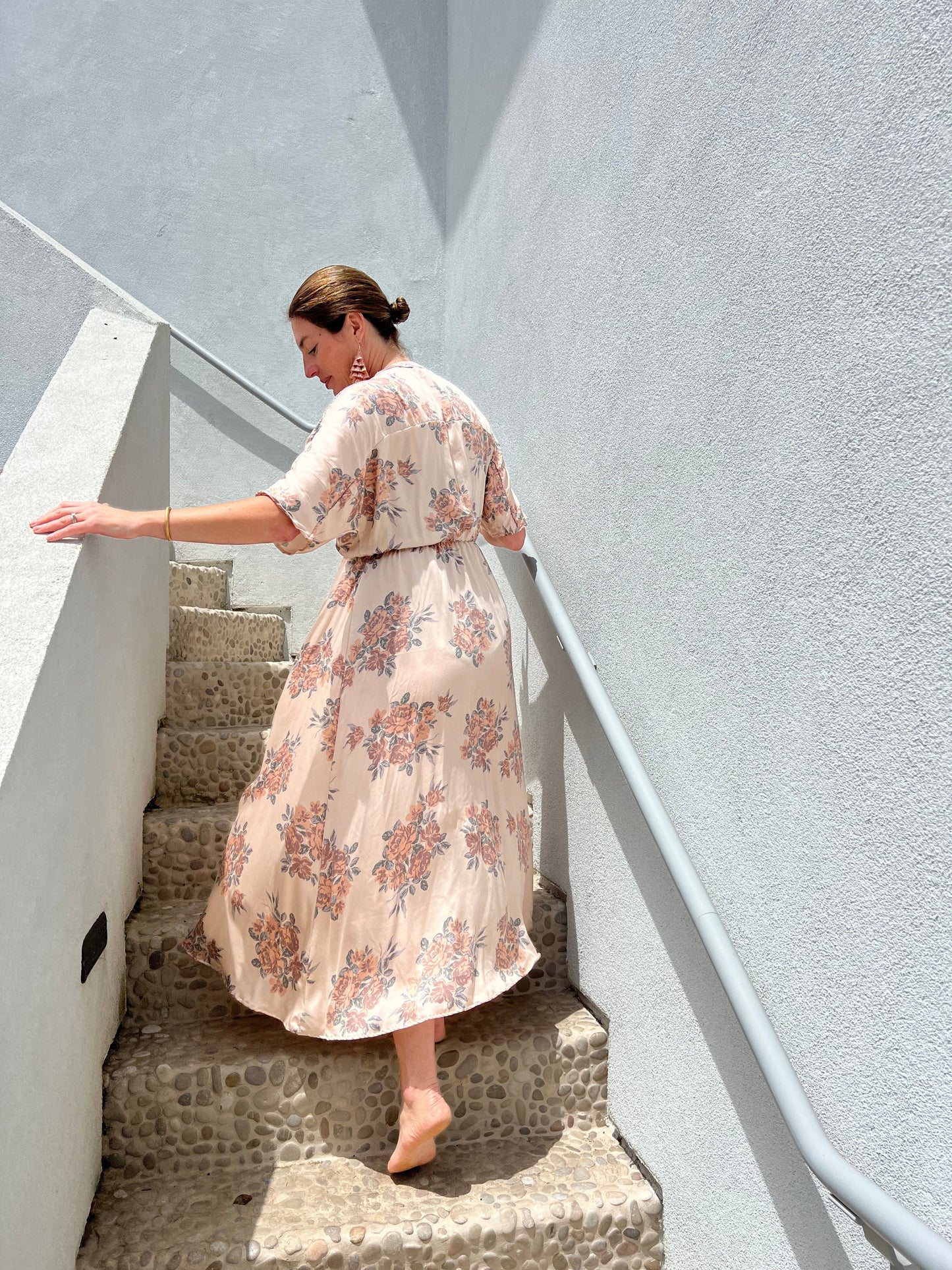 Blush Vivian v-neck maxi dress