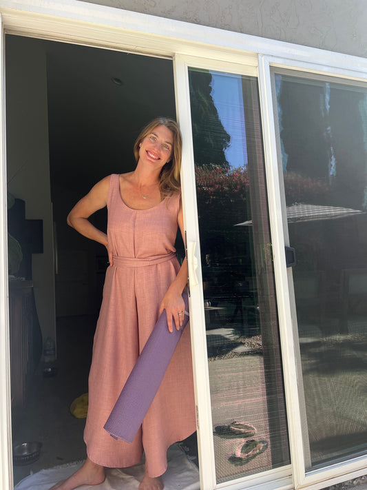 Heather Pink Romper