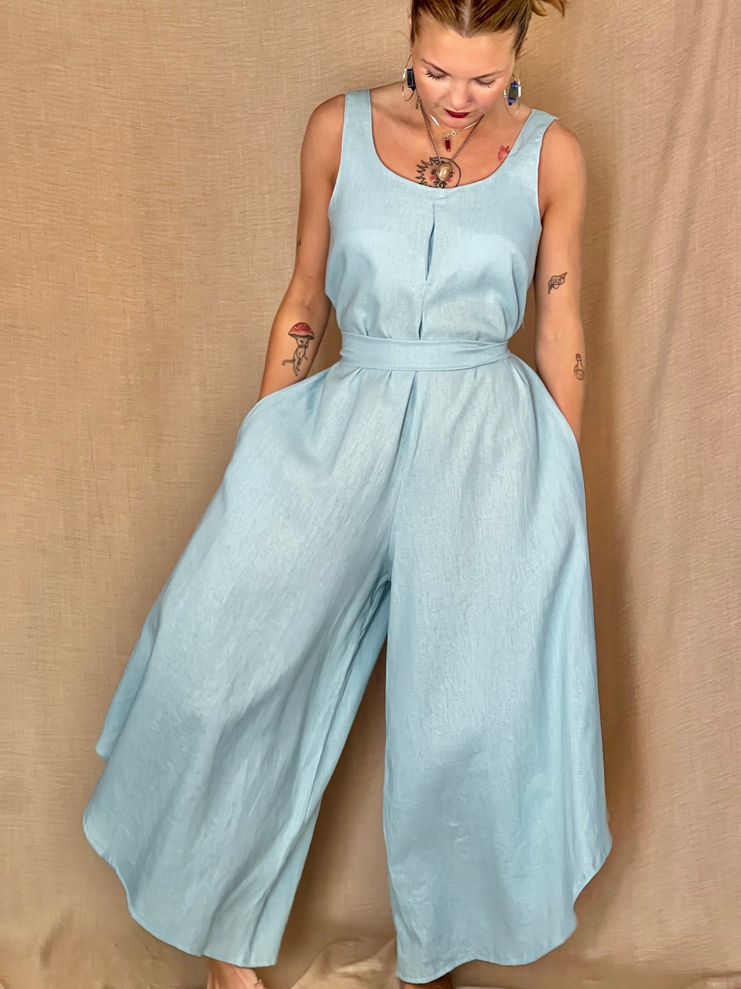 Duck egg blue Rue romper